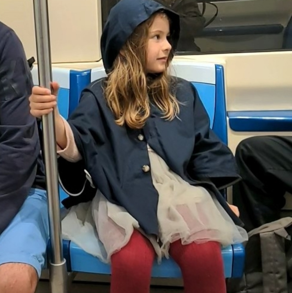 Atelier b Rain Cape 7-8 Years, Navy Blue, Raincoat, Spring, Summer, Hood